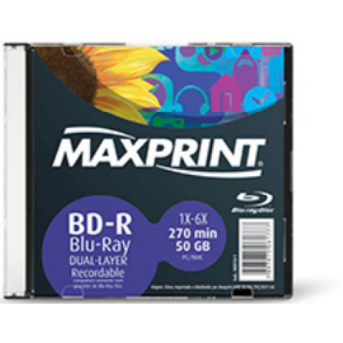 BD-R Blu-Ray Dual Layer 270min 50Gb 1x-6x Maxprint